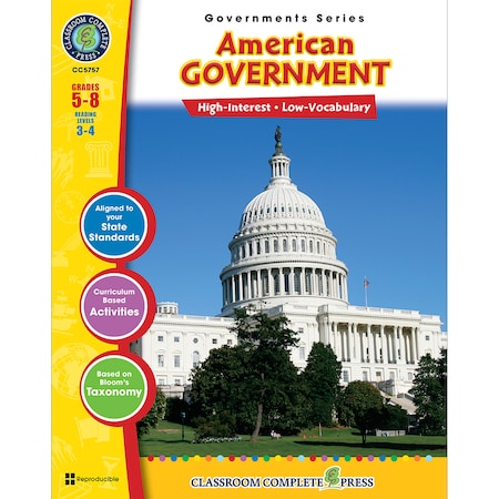 Classroom Complete Press American Government Resource Book, Grade 5-8 CCP5757